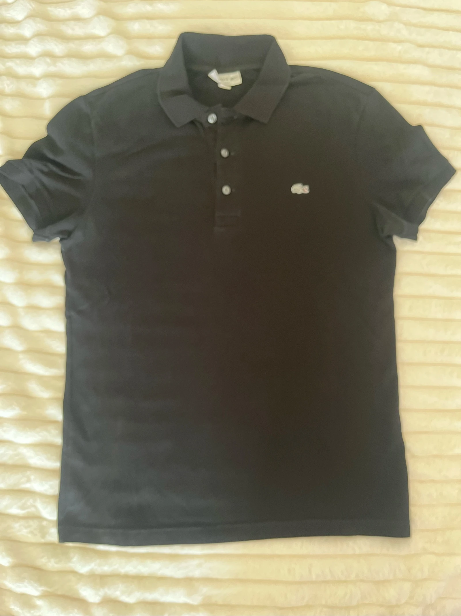 Polo Lacoste Slim Fit Negro - Cocodrilo Blanco - Talla 3 (S) – photo 4